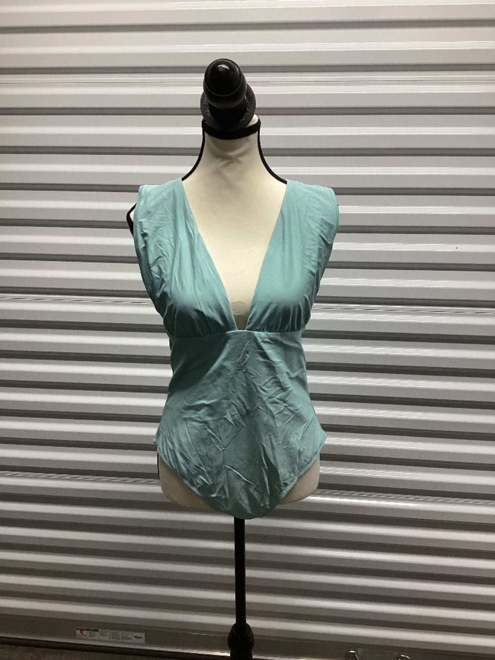 J.Crew Plunge V-Neck One-Piece Swimsuit, Mint, Size 16 NWOT